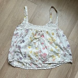 LoveShackFancy Floral Lace Tank Top